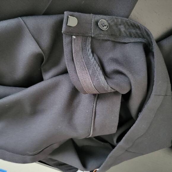 Tory Burch Flat Front Culottes Black Wide Leg Wool Mid Rise Chic Women 0 - Picture 10 of 14